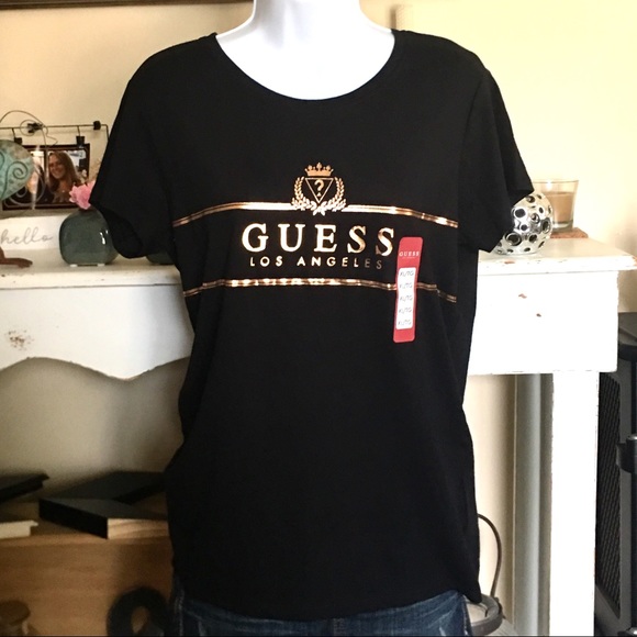 Guess Tops - GUESS Metallic Graphic T-shirt